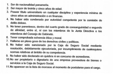 Interesados en dirigir la Caja de Seguro Social pueden postularse hasta el 3 de febrero
