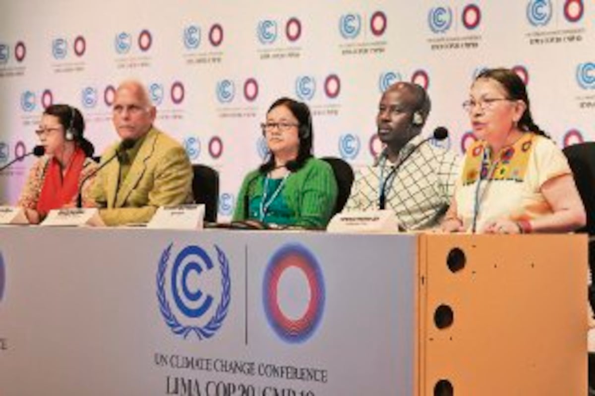 Participantes de Alianza Global de los Pueblos Indígenas sobre el Cambio Climático y Desarrollo Sostenible.