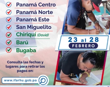 Ifarhu paga PASE-U del 23 al 28 de febrero: consulta aquí los centros de cobro