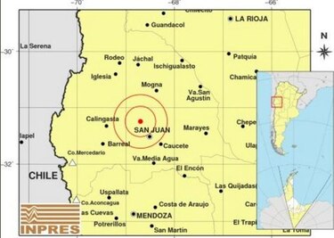 Sismos de 5.3 y 2.8 grados sacuden oeste de Argentina