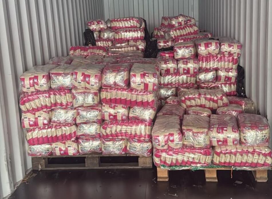 Decomisan nuevo cargamento de arroz chino con marca panameña falsificada