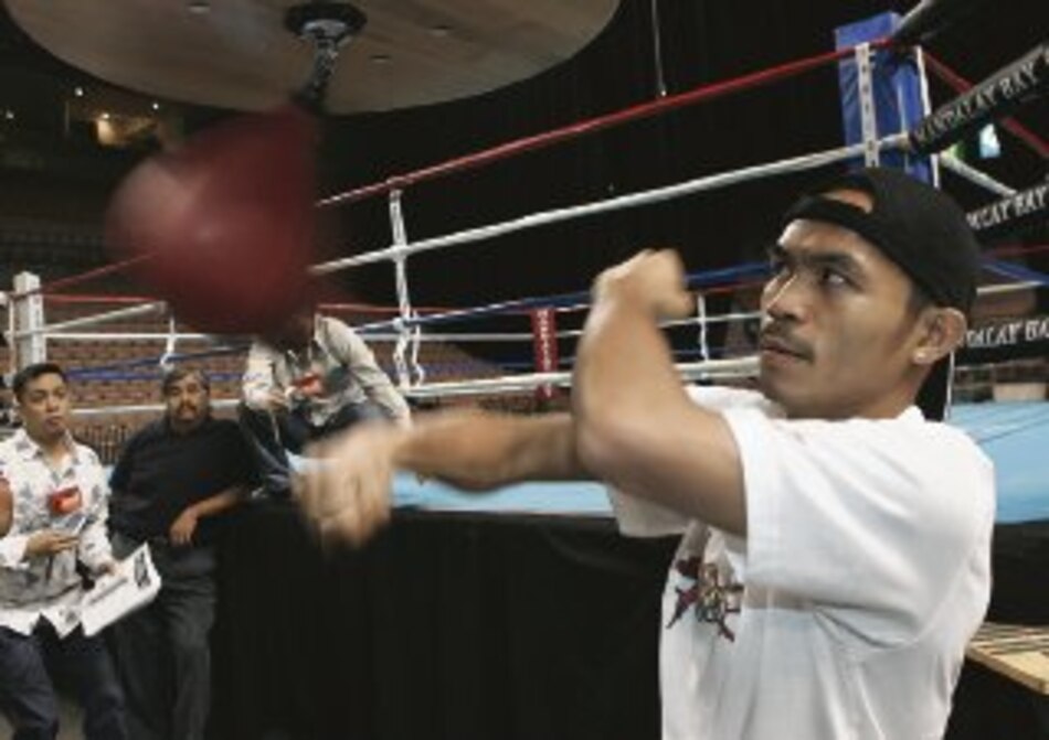 Pacquiao y sus raros entrenamientos