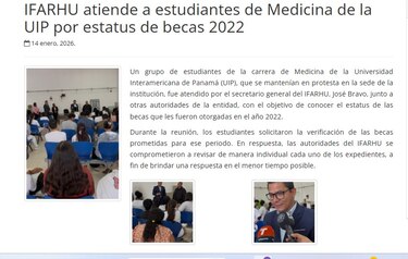 Ifarhu y becas sin contrato: estudiantes de Medicina en riesgo de perder el cuatrimestre