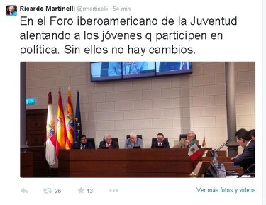 Martinelli en España: ‘Tenemos que involucrar más a los jóvenes en política’