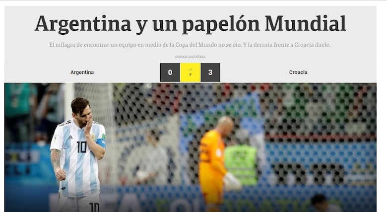 Argentina, entre 'la vergüenza y el papelón' de la selección de Messi