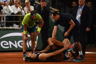 Lesión en el tobillo saca a Zverev del US Open 2022