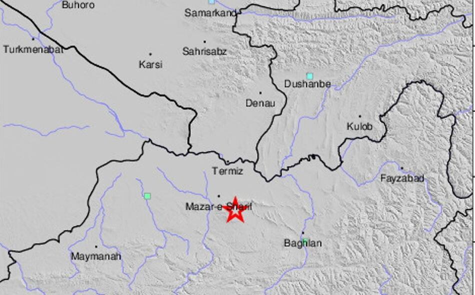 Un terremoto de magnitud 6,3 sacude el norte de Afganistán