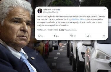 Mulino evaluará regulación de Uber e InDrive tras críticas ciudadanas