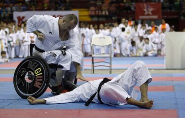 Una jornada de enseñanza de karate inclusivo