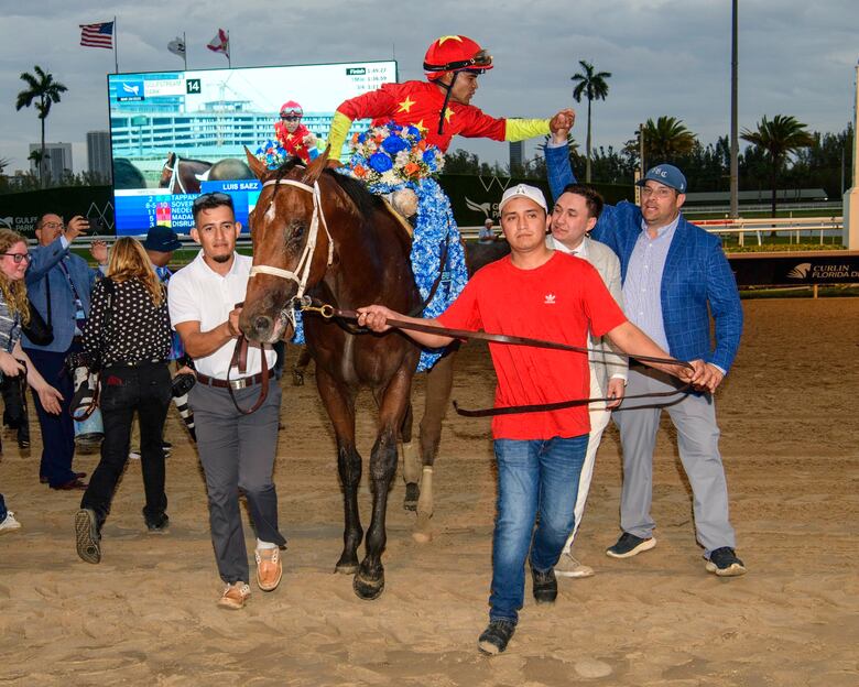El panameño Luis Sáez asegura su clasificación al Kentucky Derby 2025 con una victoria en el Florida Derby
