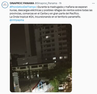 Aviso de vigilancia por tormentas en Panamá: provincias y comarcas bajo riesgo