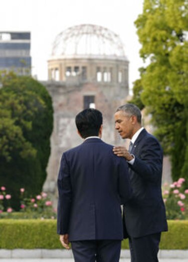 Obama hace histórica visita a Hiroshima y pide un mundo sin armas nucleares