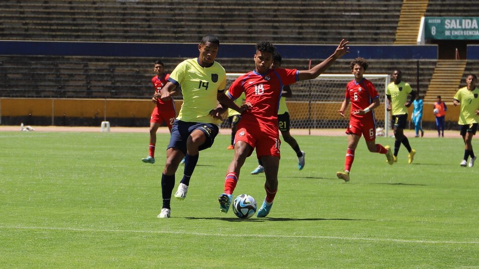 La preselección de fútbol sub-17 de Panamá perdió ante Ecuador
