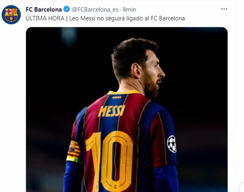 FC Barcelona: Messi no seguirá ligado más al club