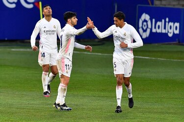 Real Madrid remonta en Huesca gracias a dos goles de Varane