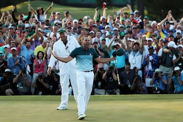El español Sergio García gana el Masters de Augusta