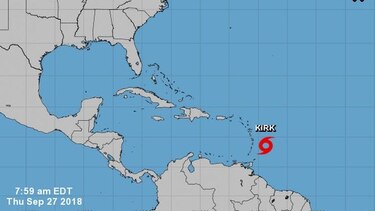 Tormenta tropical Kirk avanza hacia el este del Caribe