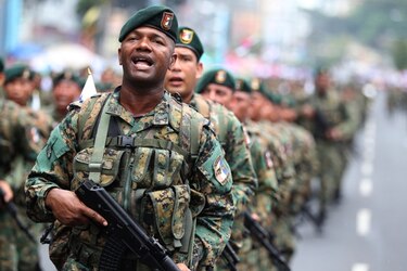 El despliegue de la fuerza pública en los desfiles