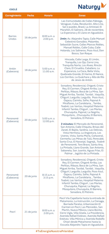 Trabajos de mantenimiento en la red eléctrica del 15 al 21 de junio de 2026