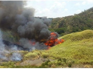 Reportan incendios de herbazales cerca del lago Gatún y el templo Bahai