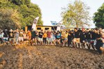 Junta de embarre con rock