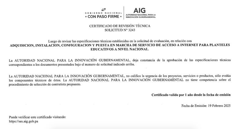 Se reactiva la licitación de $59.3 millones para el internet en las escuelas, aunque el Meduca no atendió 2 recomendaciones