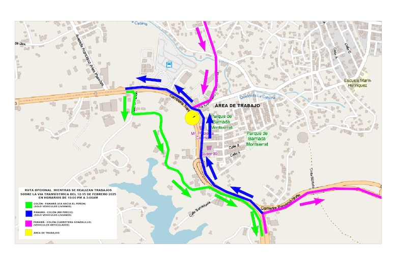 Cerrarán la vía Transístmica en La Cabima del 20 al 22 de febrero para derribar viejo puente