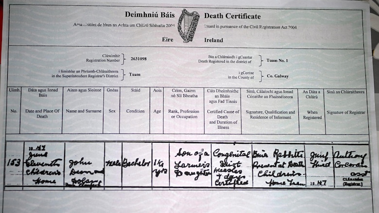 Los cientos de bebés que acabaron enterrados en una fosa común secreta en Irlanda