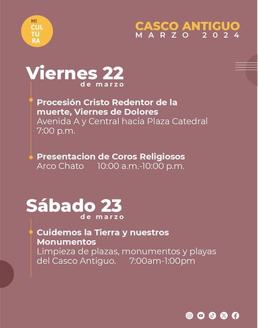No te pierdas estas actividades para los fines de semana del 15 al 31 de marzo