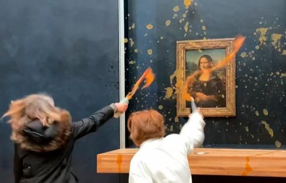 Activistas arrojan sopa contra ‘La Gioconda’ en el Museo del Louvre