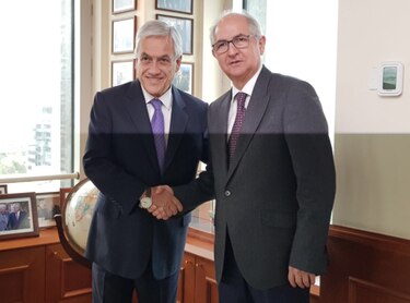 Antonio Ledezma pide a Sebastián Piñera la ayuda de Chile para enfrentar a Maduro