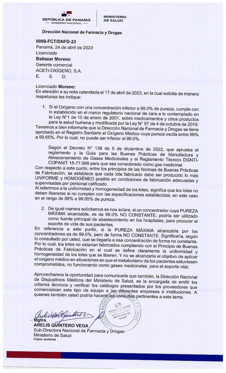 Minsa advierte de riesgos ignorados en la licitación de oxígeno de la CSS