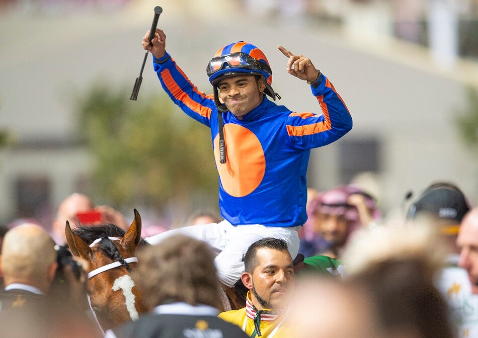 Jinete panameño Luis Sáez regresa de la cuarentena con victorias en Saratoga