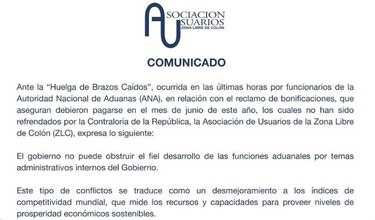 La actividad aduanera estuvo paralizada en el país