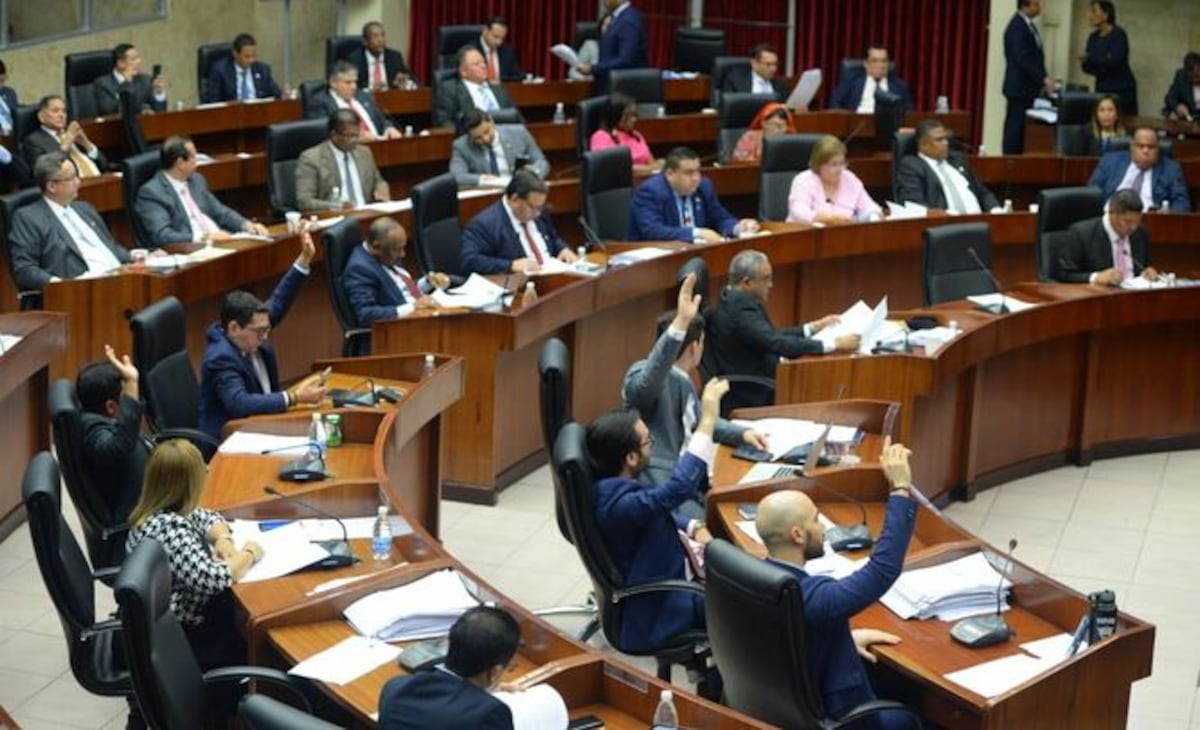 Diputados de la bancada independiente votan en contra de un artículo de las reformas.