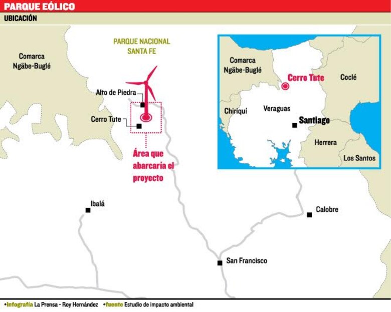 Parque eólico en zona protegida de Veraguas