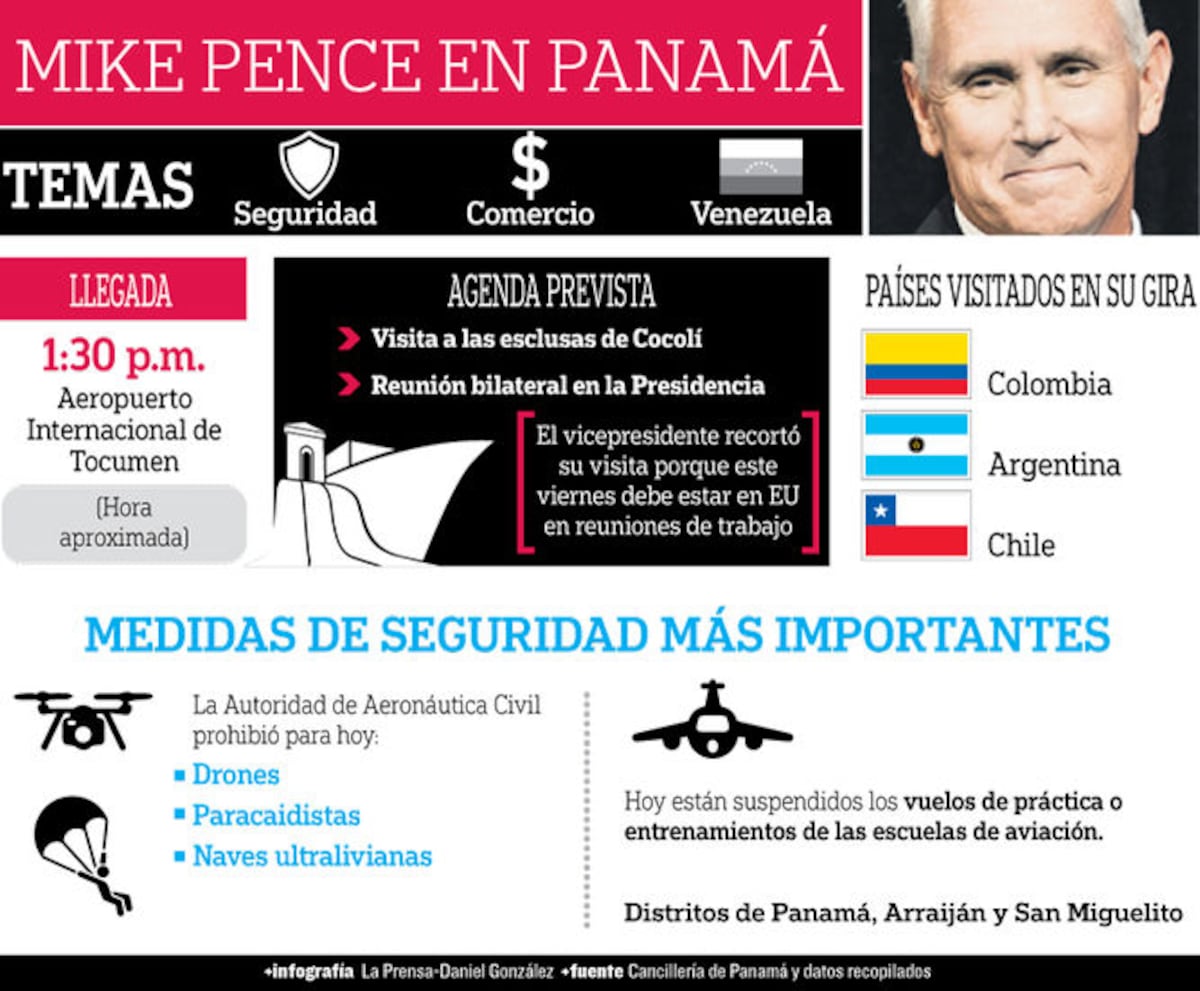 Las horas de Mike Pence en Panamá