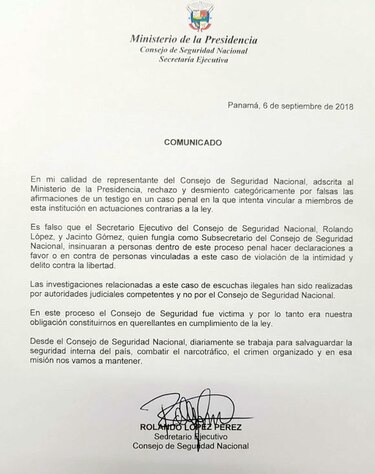 Secretario del Consejo de Seguridad desmiente declaraciones del exagente Agrazal
