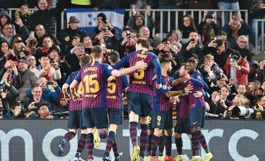 Barcelona clasifica de la mano de Messi