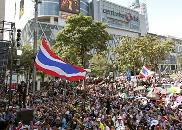 Aplicaciones del móvil y tableta para navegar entre las protestas de Bangkok