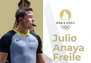 El árbitro panameño Julio Anaya estará presente en los Juegos Olímpicos de París 2024