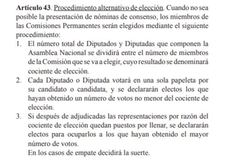 Drama por las comisiones de la Asamblea con un nuevo escenario en la mira: elección por votación