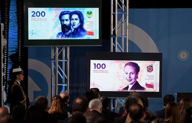 La mítica Evita regresa a los billetes en Argentina