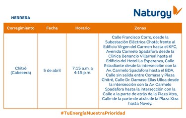 Trabajos de mantenimiento en la red eléctrica del 31 de marzo al 6 de abril de 2025