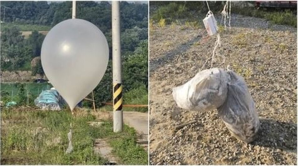 Corea del Norte vuelve a lanzar globos con basura hacia Corea del Sur