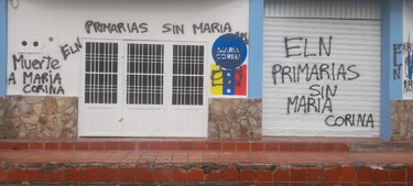 Partido de María Corina Machado denuncia que vandalizaron una sede con amenazas de muerte