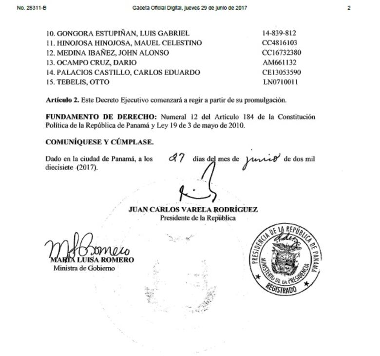 Presidente avala rebaja de pena a 15 reos