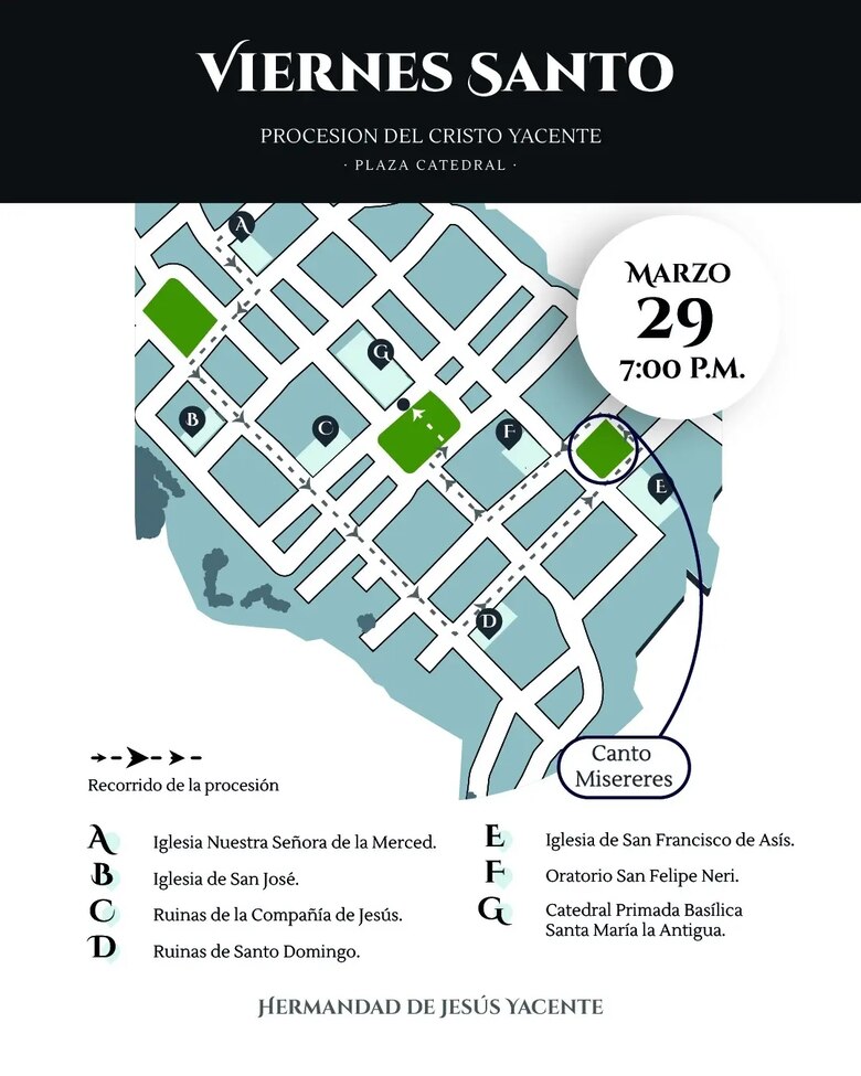 Conozca la programación de la Semana Santa 2024 en el Casco Antiguo