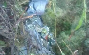Ocho muertos en accidente de avioneta militar en Colombia