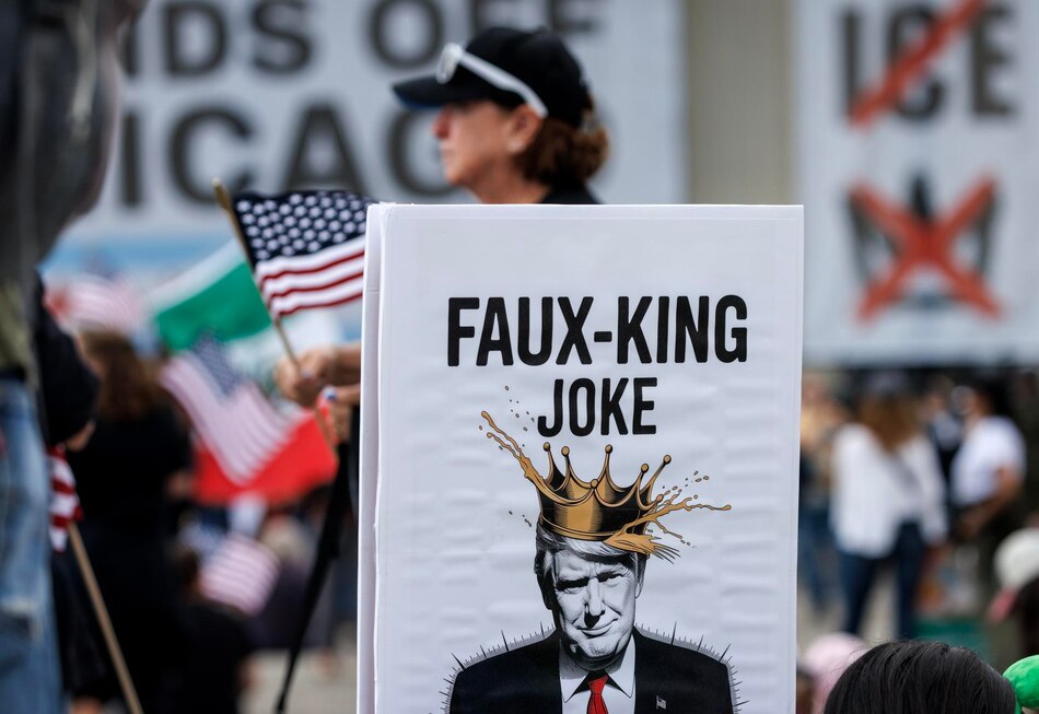 Trump dice que las protestas de ‘No Kings’ son un ‘chiste’ y no representan al país